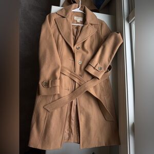 Michael Kors camel trench coat sz Small